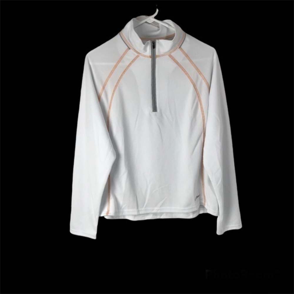 L.L.Bean AIRTEK technology quarter zip pullover women’s XL , White